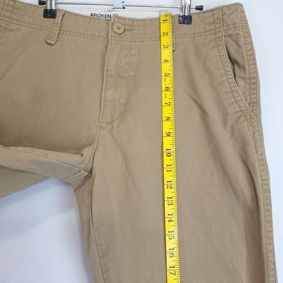 Old Navy Broken-In Khakis Men 34 X 29 (32) Straight Tan Chino Everyday Pants - Picture 4 of 11